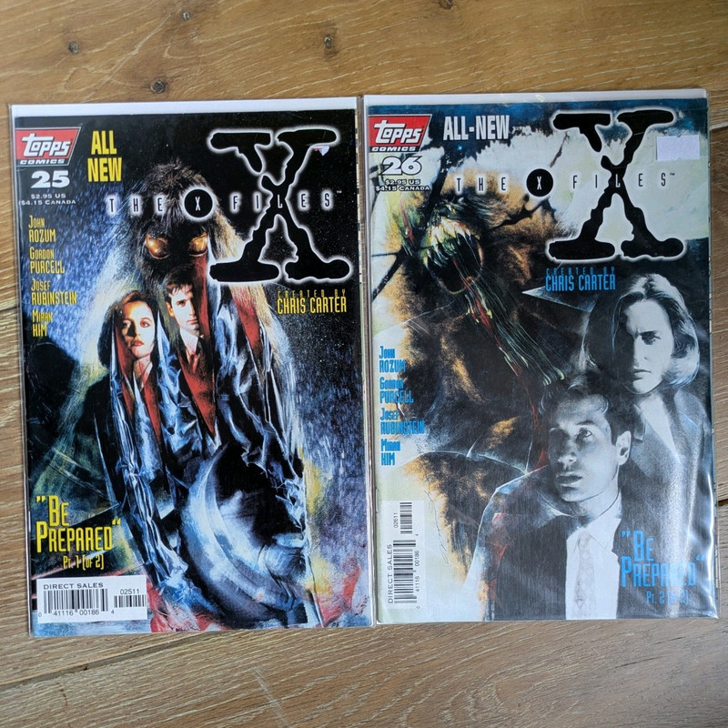 Topps Comics The X-Files #25-26 Be Prepared Parts 1-2 Comic Lot (2)