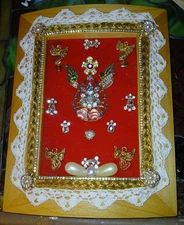 Vintage Collage Christmas Angel Jewelry Picture Handmade Christmas OOAK