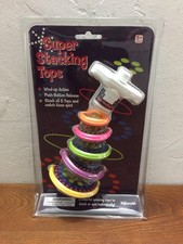 Super Stacking Tops by Toysmith 2002 Colorful Spinner Toy - New - Sealed