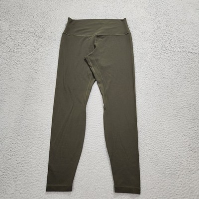 Lululemon Leggings Women 10 Green Olive Align Pant 28'' Inseam Lightweight W5DITS