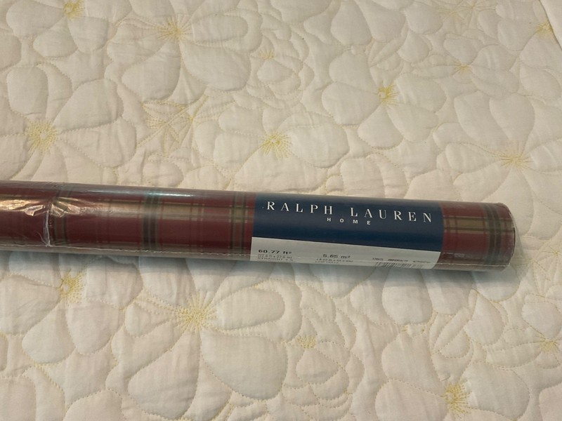 Ralph Lauren Home Plaid Wall Paper Single Roll 27 Feet NIP