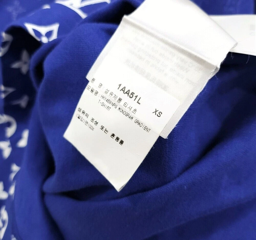 LOUIS VUITTON（LV） T shirt Louis Vuitton blu monogramma sfumato manica corta 12345 136044608