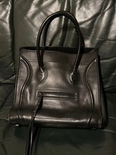 Celine Luggage Phantom Black Handbag Rare Discontinued Japan Authentic 043154