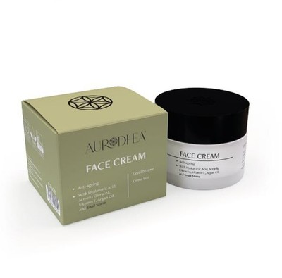 AURODHEA Face Cream Anti Aging Hyaluronsäure Arganöl Schneckenschleim 50 ml