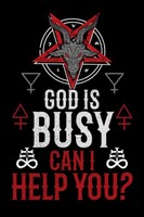 Notizbuch 6X9 Liniert 120 Seiten, God Is Busy, Satanisch, Schreibheft