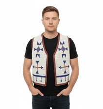 Powwow Regalia Vest Hand Beaded Native Traditional Tribal Outfit PRV155