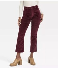 Universal Thread Corduroy High Rise Ankle Bootcut Pants Women's Sz 8R Boho Hippi
