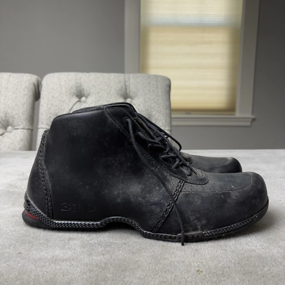 310 Zapatos Motoring Wayne Para Hombre Talla 10.5 Cuero Negro Zapatillas Altas Informales Foto 2 de 4