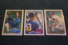 1989 Topps - George Brett #200, Mark Grace #465, Will Clark #660