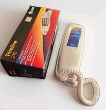 Vintage AT T Trimline 210 Phone In Box With Cords 1999 Wall Desk Home - WHITE