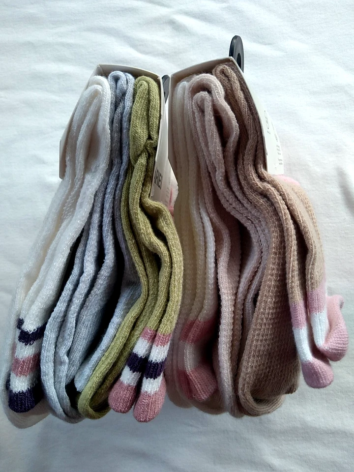 Lote de 2 Meias Femininas NOBO Sem Limites Pacote com 4-10/6 Novas Novo Na Caixa - Imagem 2 de 4