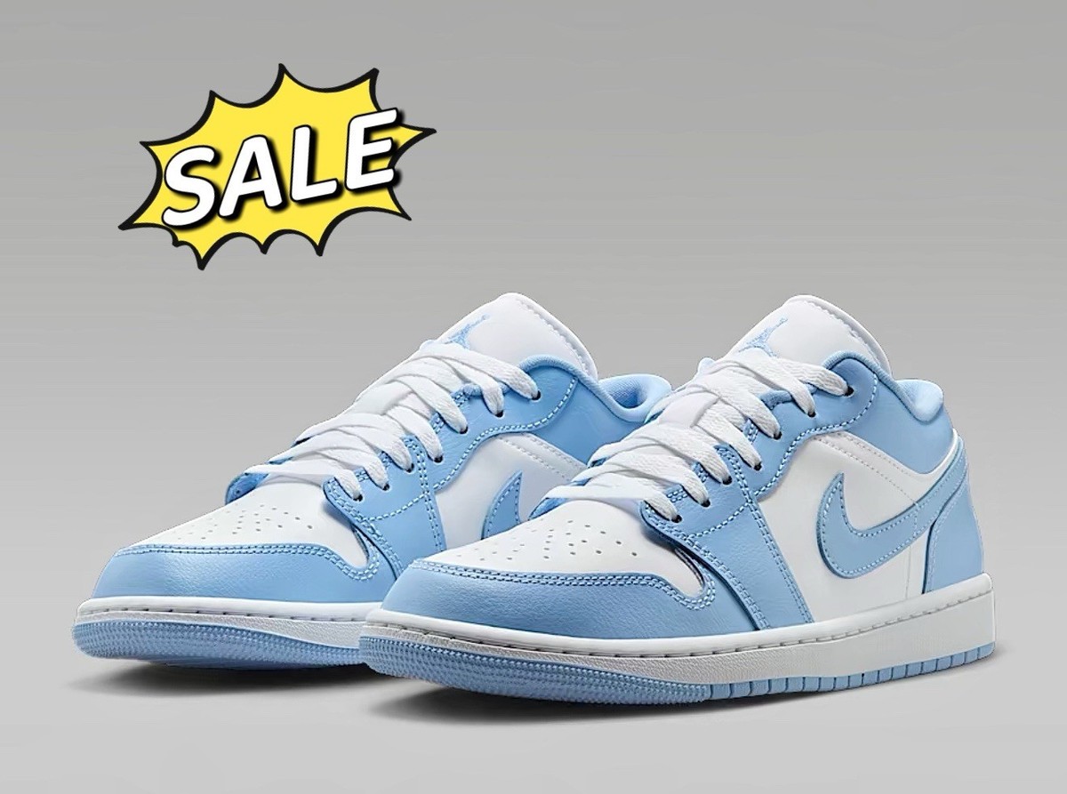 🔥Nike Air Jordan 1 Low Shoes White Aluminum DC0774-142 Women's