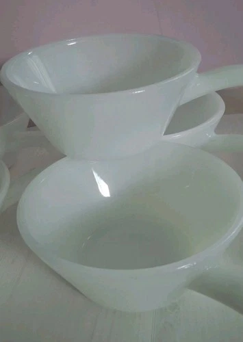 Vintage Fire King Anchor Hocking Soup Bowls with Handles (set of 7)