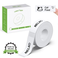 Nelko Genuine P21 Label Maker Tape, 14x40mm 0.55"x1.57" , White