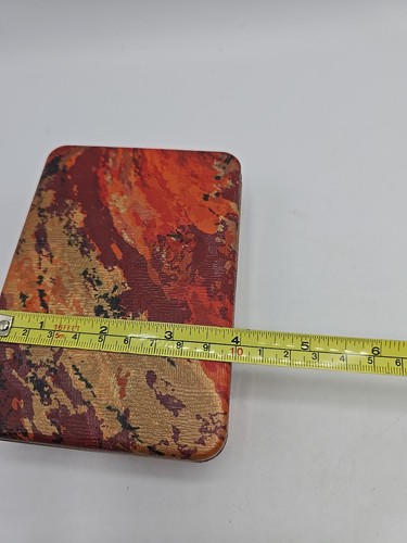 Vintage Clamshell 24 Ring Jewelry Box Retro Mele Travel Hard Case Velvet 60s MCM - Picture 6 of 7