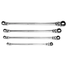 K Tool International Wrench Set 4 Piece Double Box Reversible Ratcheting SAE Uni