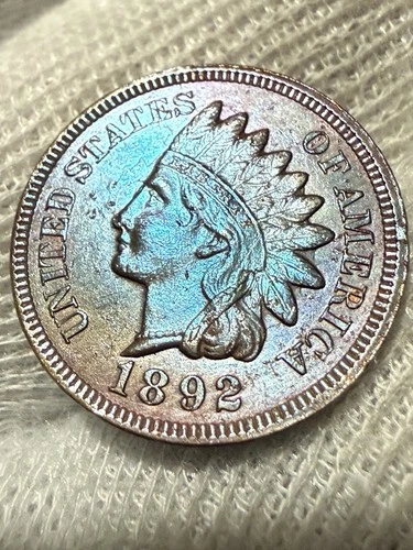 1892 Indian Cent ~ AU+ Condition ~ COMBINED SHIPPING! High Grade Toned