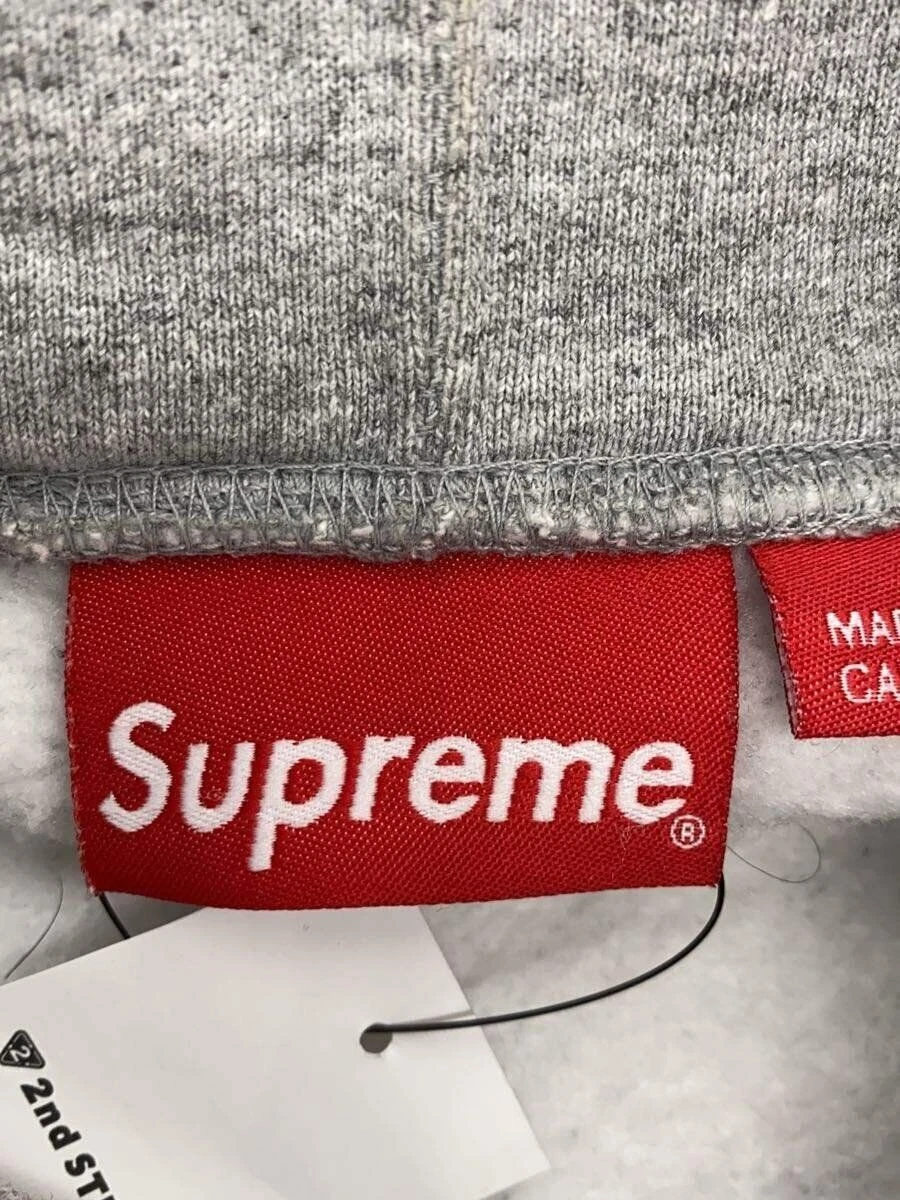 Felpa con cappuccio Supreme 22FW S logo L cotone GRIGIO usata