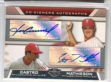 2007 Topps Co-Signers - Fabio Castro Scott Mathieson #CS-CM for