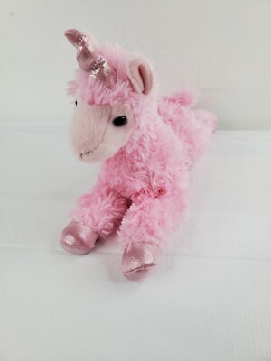 Aurora Pink Llama Alpaca Unicorn Plush Beanbag Toy Stuffed