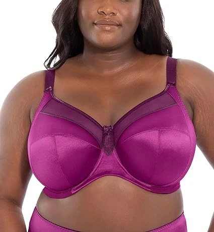 Goddess Keira Underwire Banded Bra in Crimson - Busted Bra Shop