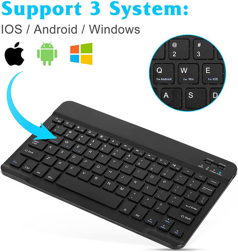 Wireless Rechargeable Bluetooth Keyboard and Mouse Combo Ultra Slim Full-Size - Picture 4 of 23