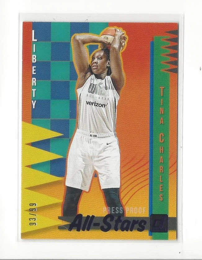 2019 Donruss WNBA All-Stars Press Proof Purple #9 Tina Charles Liberty /99
