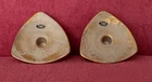 Two Vintage Haeger Gold Tweed Glaze 22K Gold Candlestick Holders