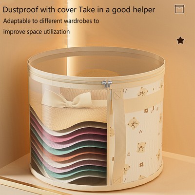 1PC Hat Storage Bucket, Clothing Hat Travel Organizer, Foldable Round Brim