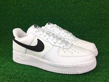 Nike Air Force 1 '07 Pebbled White Black Sneakers CT2302-100 Men's Size 10 NEW