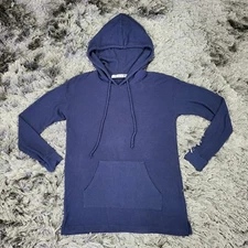 Michael Stars Hoodie Women's XS Blue knit Long Sleeve Pockets Outdoor Pullover