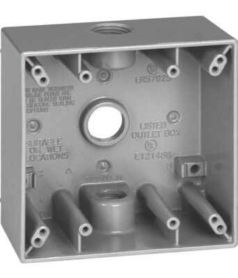 Outlet Box 2G 1/2'' 3Hole By Sigma Mfrpartno 14350