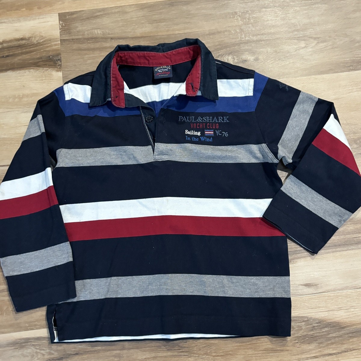 Paul & Shark Yachting Shirt Boys 6 Rugby Long Sleeve Polo | eBay