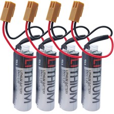 4Pcs ER6V/3.6V Toshiba 3.6V PLC ER6VC119A ER6VC119B Battery with Brown Plug US