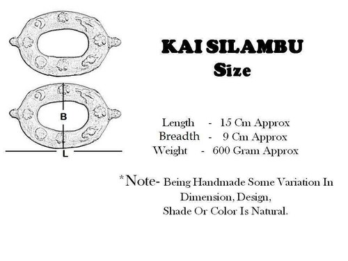 South Indian Brass Kai Silambu For Use Dance In Temples During Amman Festivals - Foto 5 di 5