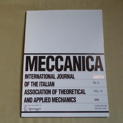 Meccanica 41_5 2006_International Journal of Theoretical and Applied Mechanics
