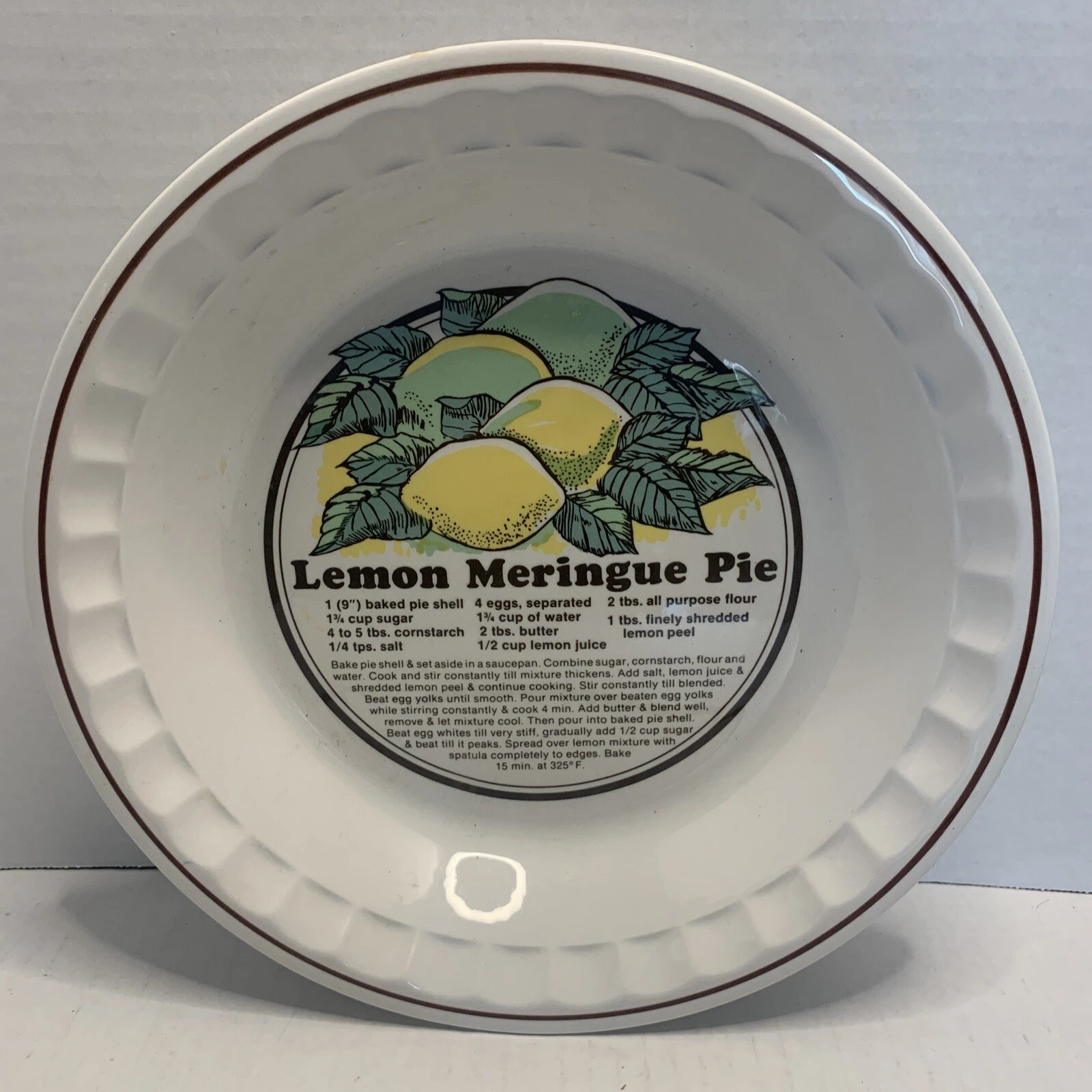 Sunstone Sunnycraft Lemon Meringue Pie Recipe Baking Dish 10 3/4"
Opens in a new window or tab