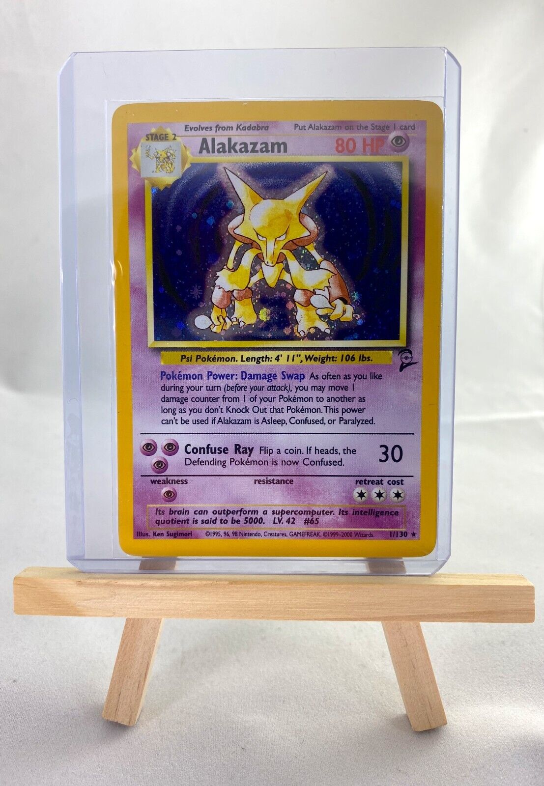 Mavin  Alakazam #65 - Base Set 2 rare holo 1/130 Near Mint