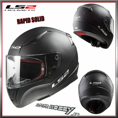 INTEGRALHELM TOURING LS2 FF353 RAPID SOLID MATT BLACK SCHWARZ MATT