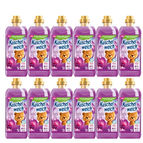 12x1000ml Kuschelweich Weichspüler Blütenfrische 456WL | Toller neuer Duft - Bild 1 von 2