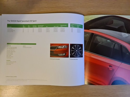Skoda Rapid Spaceback 31 Page Sales Brochure Jul 16 - Picture 8 of 11