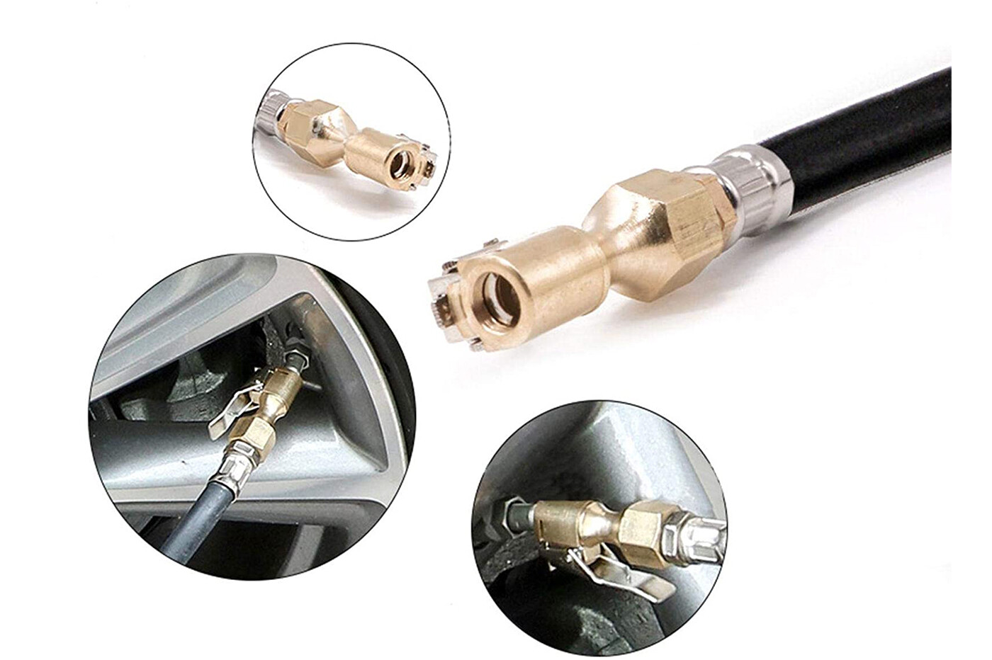 Manometro Pressione Gomme Gonfiaggio Pneumatici Digitale 7bar Aria Compressa foto 4