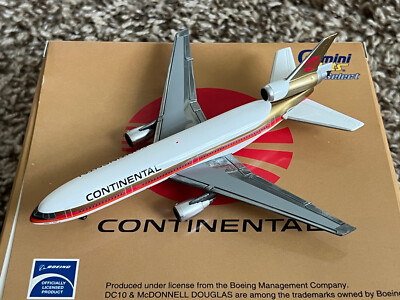 RARE Gemini Jets Continental Airlines Red Meatball DC10-30 N12061
