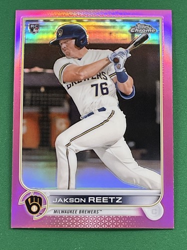2022 Topps Chrome - Jakson Reetz - RC - PINK REFRACTOR PARALLEL - #157