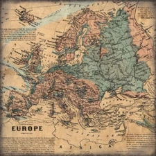 Europe Map, scrapbook paper, Scrapbook Customs 34163