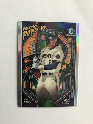 2024 Bowman BROCK WILKEN Prospect Power Up Chrome Refractor #PP-7 Brewers