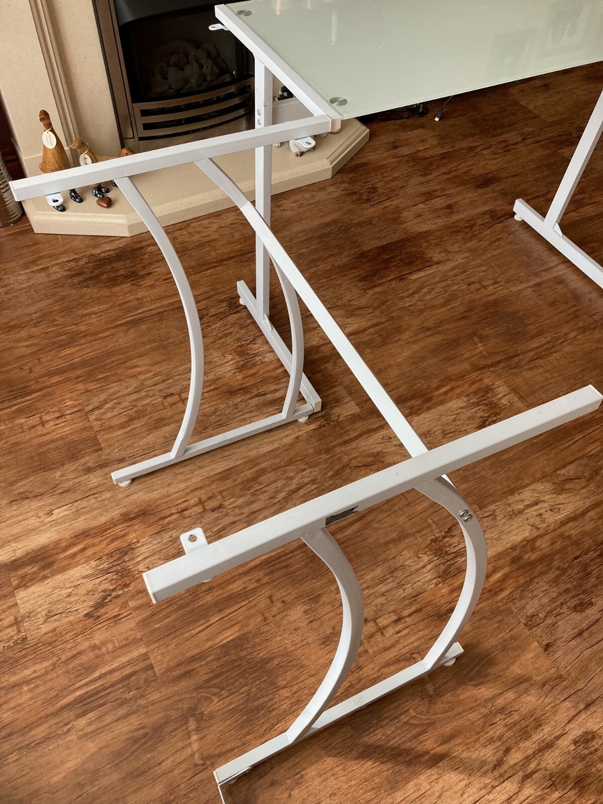 home office glass top corner desk used, good condition eBay