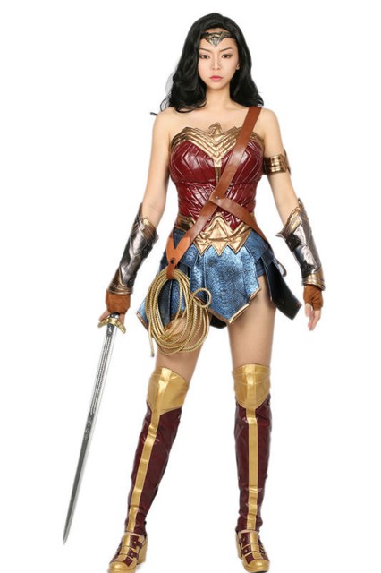 Wonder Woman Superwoman Gauntlets Gloves Halloween Cosplay Costume Props