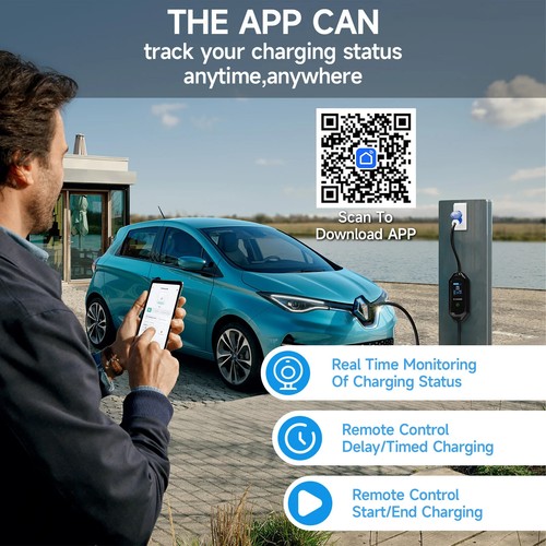 AFYEEV 32A 7.2KW Portable EV Charger Type2 Type1GB/T Wi-Fi Bluetooth APP Control - Picture 5 of 27