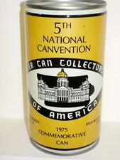 BCCA  "1975 IOWA 5th CANVENTION - HAWKEYE CHAPTER" (PUTTY) C/S Beer Can K327